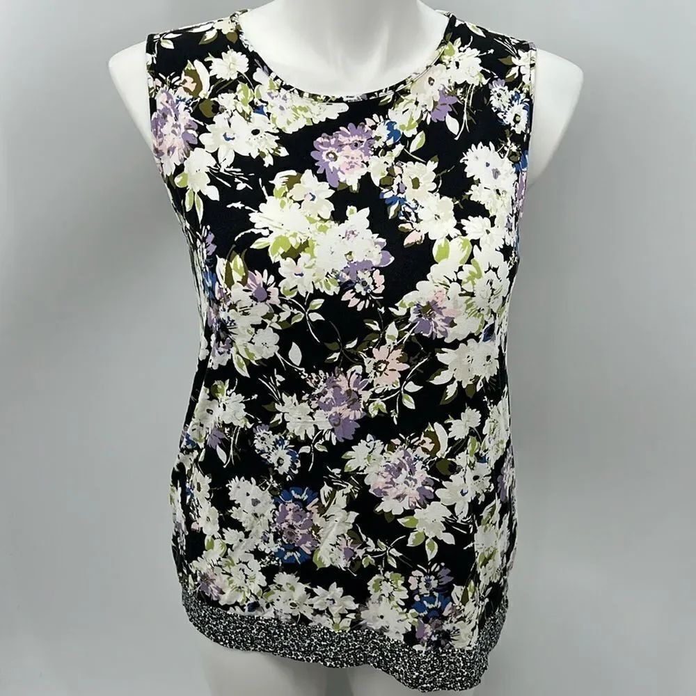 J Jill Wearever collection floral sleeveless pj top large petite